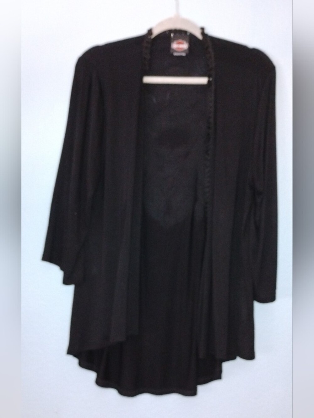 Harley-Davidson Black Open-Front Draped Women's Jacket